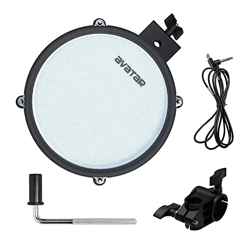 HXW Dual-zone Mesh Head Snare/Tom Pad Bundle for Electronic Drum Set, 8 Inch