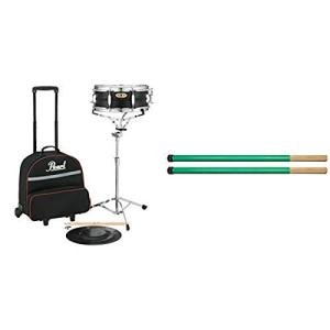 Pearl SK910C Educational Snare Kit with Rolling Case with Vater VSPSB Bamboo Splashstick Multi Rods, Pair