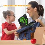 Topoworl Portable USB Electronic Drum Set Practice Drum Pad Foldable Silicone Jazz Drum Electric Drum Set (Green)