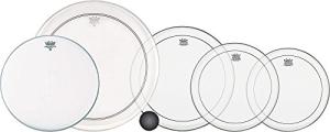 Remo 4-Piece Clear Pinstripe Standard Pro Pack with Free 14 in. Coated Ambassador Snare Drum Head