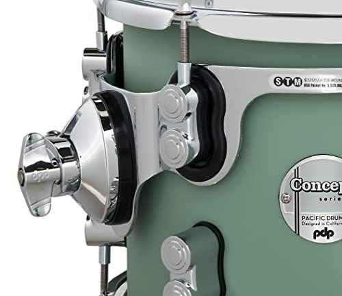 Pacific Drums & Percussion Drum Set PDP Concept Maple 7-Piece, Satin Seafoam Shell Pack (PDCM2217SF)