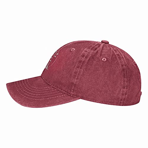 Da Vinci Drums Baseball Cap Cotton Cowboy Hat Retro Washed Adjustable Gift Red