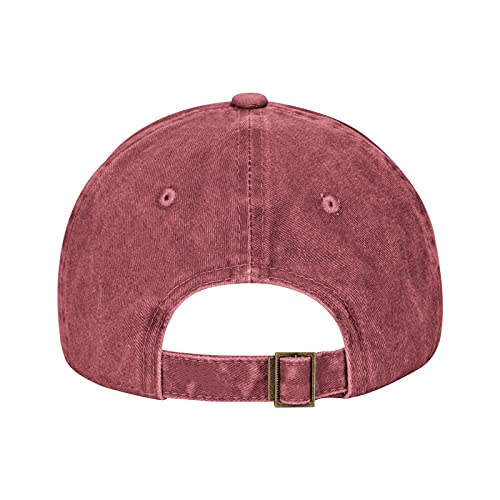 Da Vinci Drums Baseball Cap Cotton Cowboy Hat Retro Washed Adjustable Gift Red