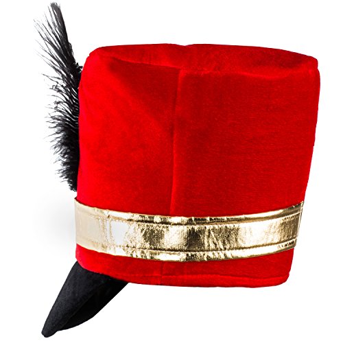 Tigerdoe Toy Soldier Hat - Drum Major Hat - Soldier Hat - Marching Band Hat - Nutcracker Hat - Toy Soldier Costume (Marching Band Hat) Blue