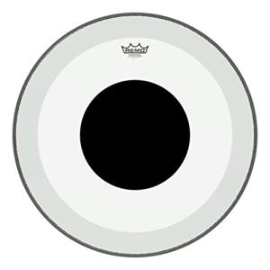 Remo P31322-10 Clear Powerstroke 3 Bass Drum Head - 22-Inch - Black Dot
