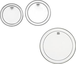 Remo PP-1470-PS Pinstripe Clear Tom Drumhead Pack - 10", 12" & 16"