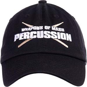 Ann Arbor T-shirt Co. Weapons of Mass Percussion | Funny Drum Drummer Music Band Men Women Baseball Dad Hat Black