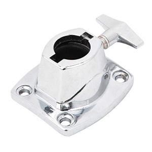Replacement Tom Mount Bracket,Zinc Alloy Drum Holder Base Plate Professional Tom Mount Bracket Cymbal Clamp for Percussion Drum(Silver)