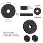 Flexzion 18-Piece Cymbal Felt Pads and Washers Set