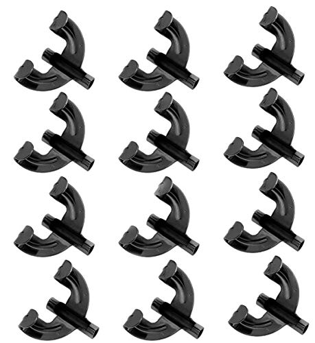 Jiayouy 12pcs Drum Claw Hook for Bass Drum Percussion Instrument Replacement Hardware Pack Black