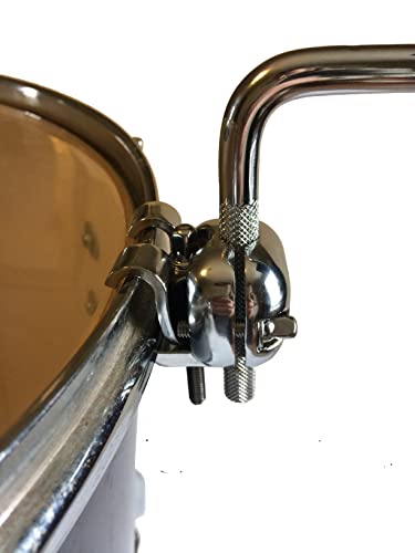 Cowbell Mount Bracket - Tom Hoop Clamp for Cowbell, Jam Block, Tambourine, Splash Cymbal