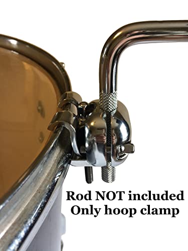 Cowbell Mount Bracket - Tom Hoop Clamp for Cowbell, Jam Block, Tambourine, Splash Cymbal