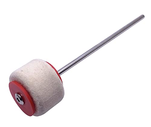 TUOREN 1PC Percussion Bass Drum Beater Felt Kick Drum Foot Pedal Beater Drum Accessories Parts for Kick Drum Pedal (RED)