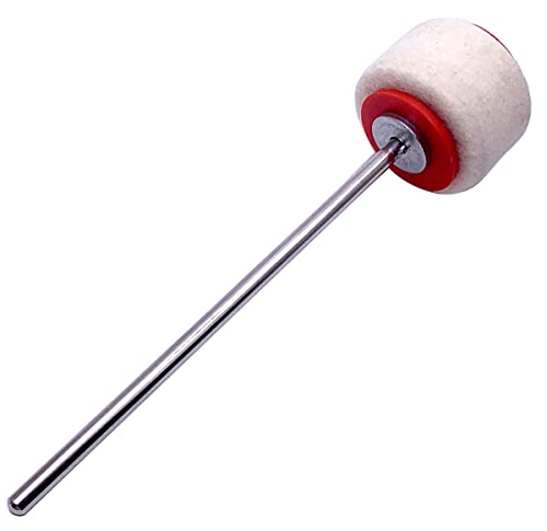 TUOREN 1PC Percussion Bass Drum Beater Felt Kick Drum Foot Pedal Beater Drum Accessories Parts for Kick Drum Pedal (RED)