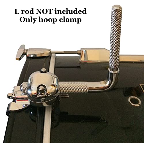 Cowbell Mount Bracket - Tom Hoop Clamp for Cowbell, Jam Block, Tambourine, Splash Cymbal