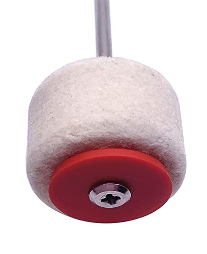 TUOREN 1PC Percussion Bass Drum Beater Felt Kick Drum Foot Pedal Beater Drum Accessories Parts for Kick Drum Pedal (RED)