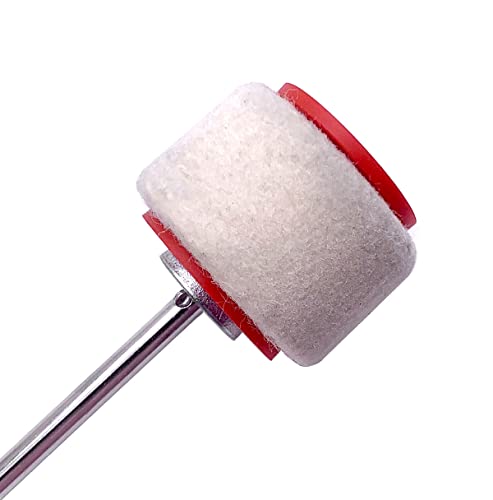 TUOREN 1PC Percussion Bass Drum Beater Felt Kick Drum Foot Pedal Beater Drum Accessories Parts for Kick Drum Pedal (RED)