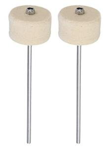 Jiayouy Stainless Steel Shaft Bass Drum Beater Felt Kick Drum Foot Pedal Beater Percussion Instrument Accessory Part 2Pcs