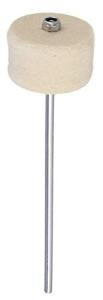Jiayouy White Felt Bass Drum Beater Kick Drum Foot Pedal Beater Percussion Instrument Accessory Part Stainless Steel Shaft
