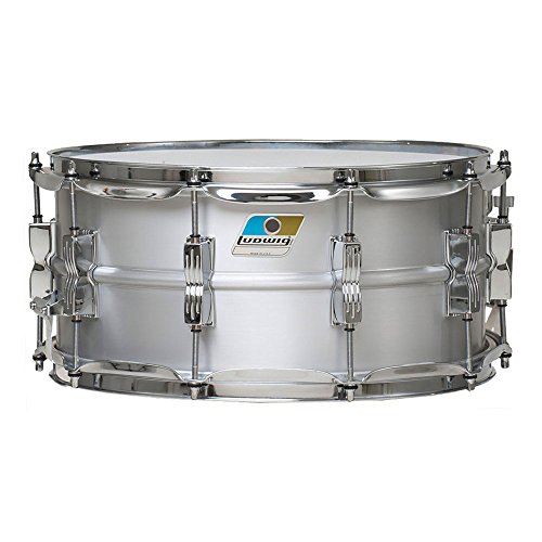Ludwig Snare Drum LM405C Metal Shell [Acrolite Classic] 6.5 x 14 inches Silver Finish & BLUE/OLIVE Badge