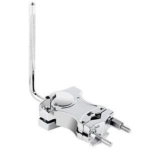 L-Rod Cowbells Clamp,Silver Drum Clamp Cowling Mounting Bracket Expansion Clamp, Adjustable Percussion Drum Set Cowbell Bracket for Toms, Cowbells, Clappers, etc.
