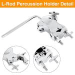 Adjustable Silver Cowbell Clamp for Drums