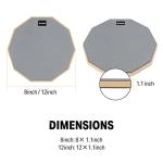 Donner 8-Inch Silent Drum Practice Pad with Sticks