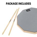 Donner 8-Inch Silent Drum Practice Pad with Sticks