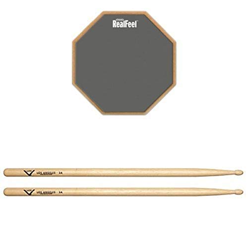 Evans 2-Sided Practice Pad, 12 Inch with Drum Sticks, Pair