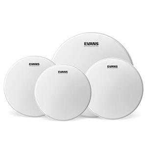 Evans UV1 Coated Drum Heads 4 Pack - 3 Coated Tom Packs with 1 Coated Snare Head