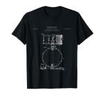 Drum T-Shirt: Snare Drum Patent Design