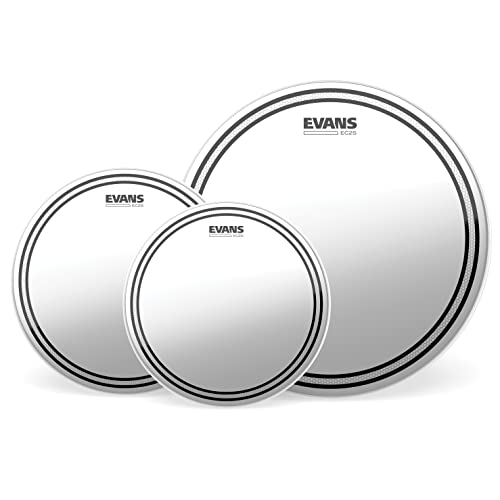 Evans EC2S Clear Standard Pack (12", 13", 16") with 14" HD Dry Snare Batter (EPP-EC2SHDD-S)