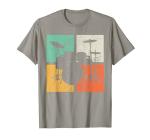 Vintage Retro Drum Set T-Shirt for Drummers