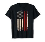 American Flag Drummer T-Shirt: Vintage Drum Sticks Gift