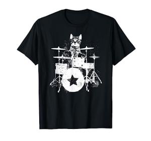 Cat Drummer Graphic Tee
