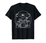 Da Vinci Drums Drawing Music Fans T-Shirt