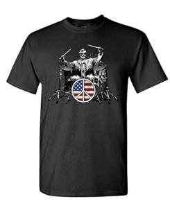 Rock 101 America Flag - Drummer T-Shirt - 2XL, Black