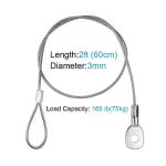 24" Braided Stainless Steel Security Cable - Pack of 10