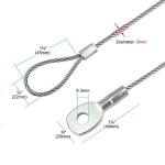 24" Braided Stainless Steel Security Cable - Pack of 10