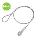 24" Braided Stainless Steel Security Cable - Pack of 10