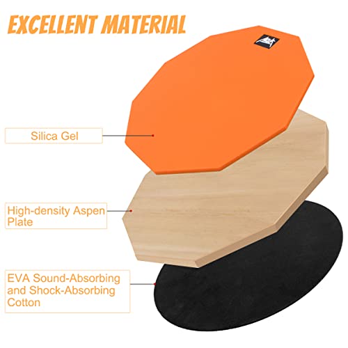 AKLOT 12" Silica Gel Drum Practice Pad Set