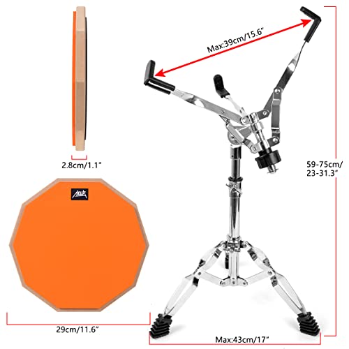 AKLOT 12" Silica Gel Drum Practice Pad Set