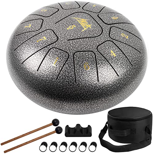AKLOT Steel Tongue Drum - 10 Inches, 11 Notes