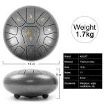 AKLOT Steel Tongue Drum - 10 Inches, 11 Notes