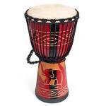 AKLOT African Djembe Drum, 9.5'' x 20'' (Red)