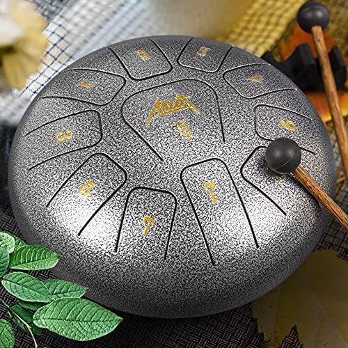 AKLOT Steel Tongue Drum - 10 Inches, 11 Notes