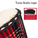 AKLOT African Djembe Drum, 9.5'' x 20'' (Red)