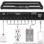 AKLOT Guitar Pedal Board - Built-in Power Supply