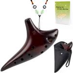 AKLOT Smokey Straw Fired Ceramic Ocarina Kit