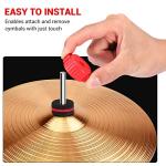 Facmogu Red Placstic Cymbal Mates Drum Replacement Kit